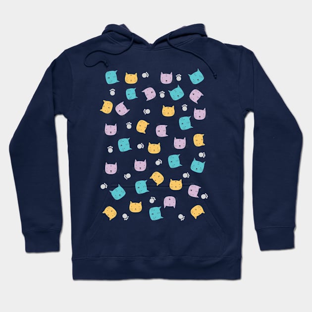 Kitties Pattern Hoodie by burropatterns